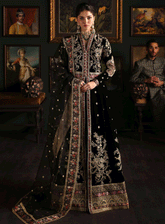 Niloufer By Mushq Embroidered Velvet Unstitched 3 Piece Suit - MQ23NV MV23-05 PARI