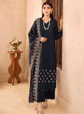 Nissa By RajBari Embroidered Chikankari Schiffli Unstitched 3 Piece Suit - RB23NC 06