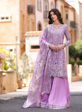 Noor By Saadia Asad Embroidered Chiffon Unstitched 3 Piece Suit - 06 NURA