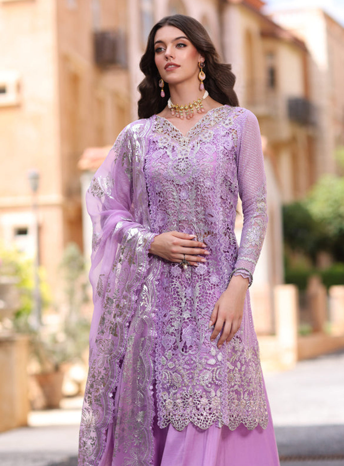 Noor By Saadia Asad Embroidered Chiffon Unstitched 3 Piece Suit - 06 NURA Noor By Saadia Asad Embroidered Chiffon Unstitched 3 Piece Suit - 06 NURA