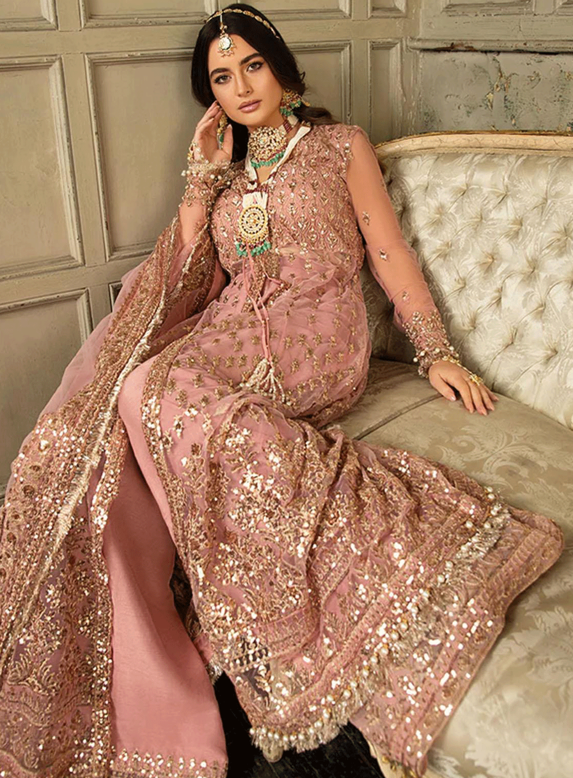 Nur By Sobia Nazir Embroidered Net Unstitched 3 Piece Suit - 03 Nur By Sobia Nazir Embroidered Net Unstitched 3 Piece Suit - 03