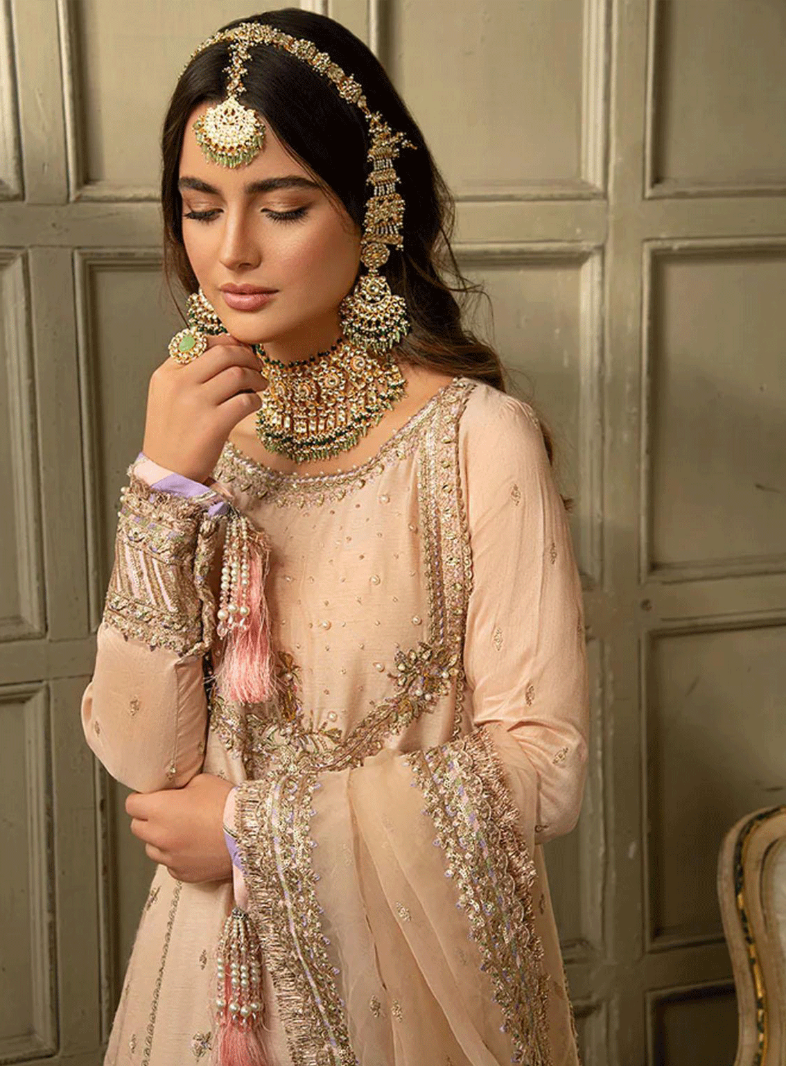 Nur By Sobia Nazir Embroidered Raw Silk Unstitched 3 Piece Suit - 05 Nur By Sobia Nazir Embroidered Raw Silk Unstitched 3 Piece Suit - 05