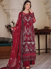 Pareesha By Humdum Embroidered Chiffon Unstitched 3 Piece Suits - HD23PC 03