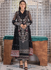 Pareesha By Humdum Embroidered Chiffon Unstitched 3 Piece Suits - HD23PC 06