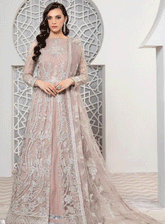 Pareesia by Zarif Embroidered Net Unstitched 3 Piece Suit - ZP-01 ROSE GOLD