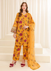 Printed Essentials by Farasha Embroidered Lawn 3 Piece Unstitched Suit FSH24 FPE-01 SUMMER SORBET