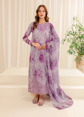 Printed Essentials by Farasha Embroidered Lawn 3 Piece Unstitched Suit FSH24 FPE-04 WINESOME GLORY