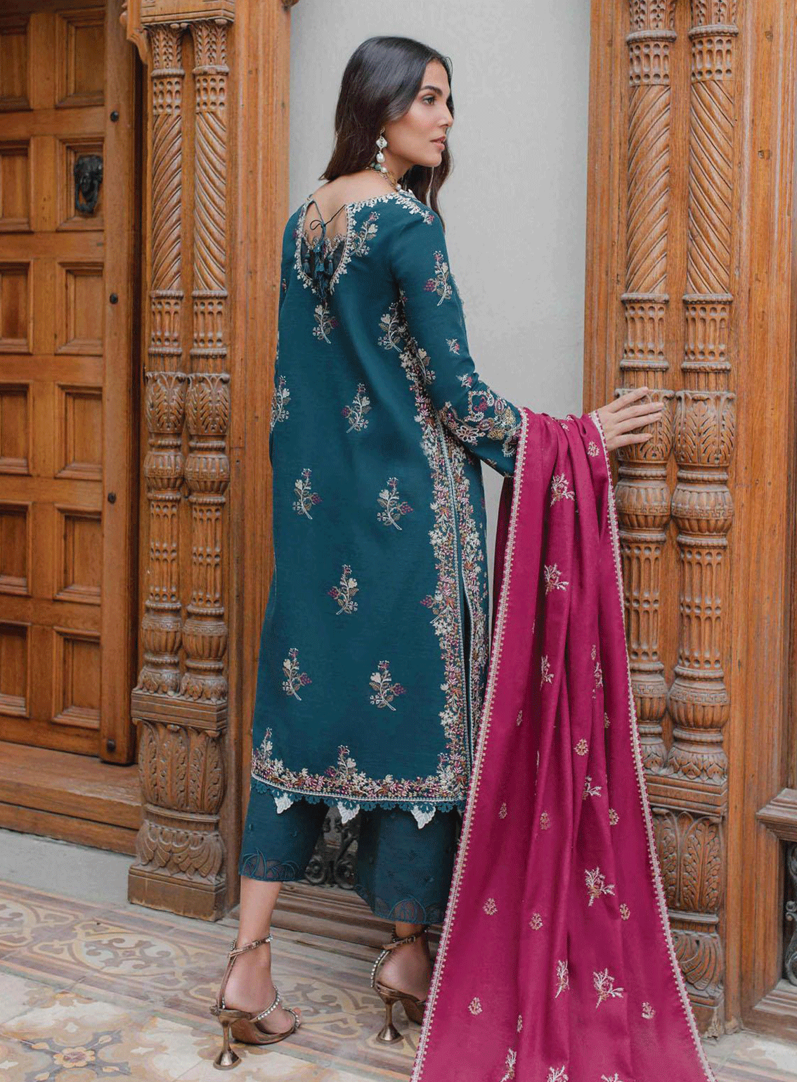 Qalamkar Embroidered Khaddar Unstitched 3 Piece Suit - 6 CALISTA Qalamkar Embroidered Khaddar Unstitched 3 Piece Suit - 6 CALISTA