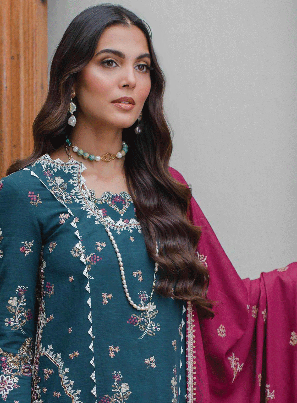 Qalamkar Embroidered Khaddar Unstitched 3 Piece Suit - 6 CALISTA Qalamkar Embroidered Khaddar Unstitched 3 Piece Suit - 6 CALISTA