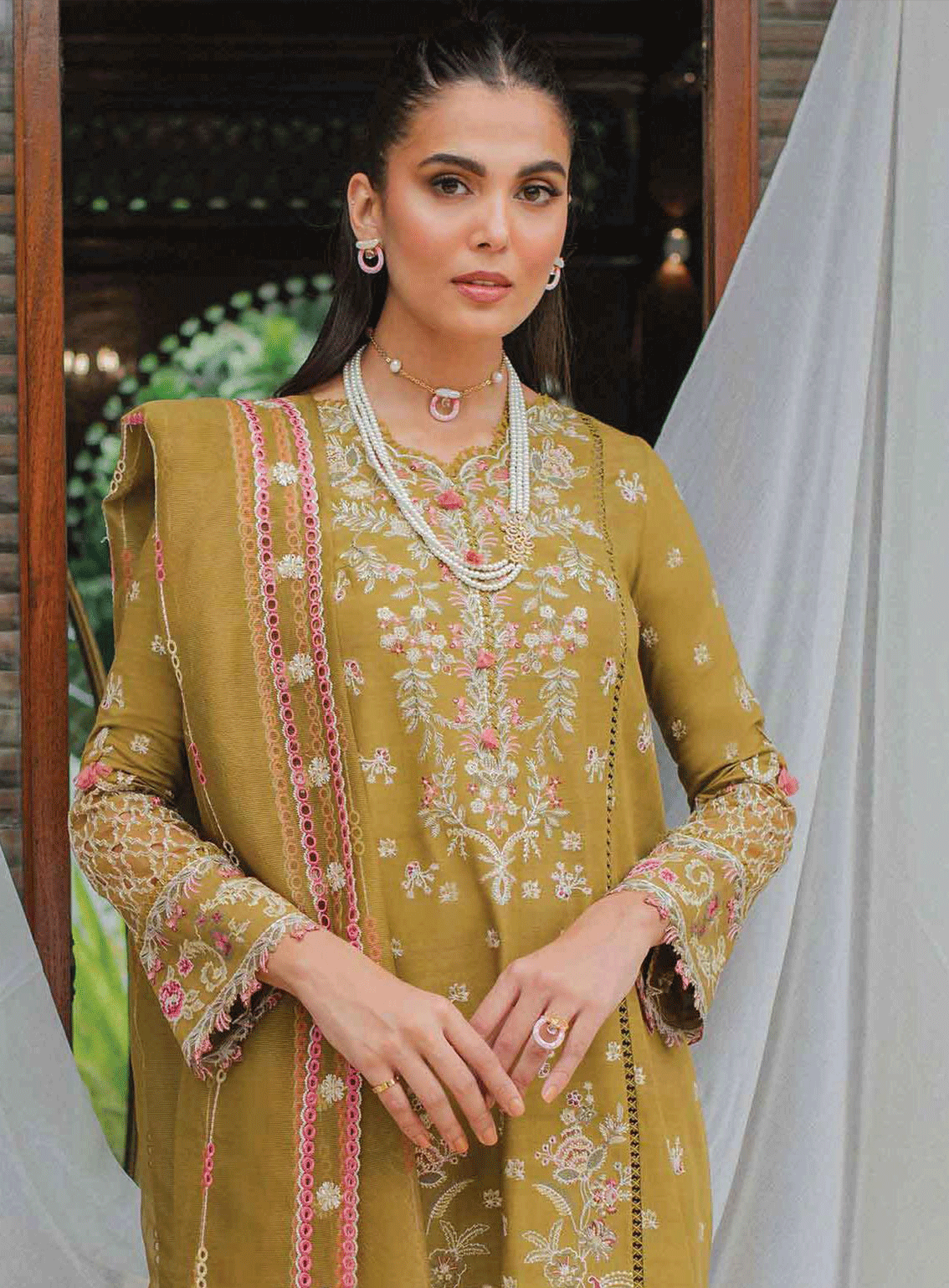 Qalamkar Embroidered Linen Unstitched 3 Piece Suit - 2 IMANI Qalamkar Embroidered Linen Unstitched 3 Piece Suit - 2 IMANI
