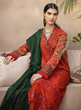 RajBari Embroidered Chikankari Unstitched 3 Piece Suit - RB23CE 1B