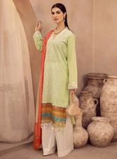 RajBari Embroidered Chikankari Unstitched 3 Piece Suit - RB23CE 3A