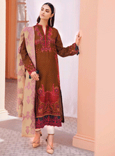 RajBari Embroidered Jacquard Unstitched 3 Piece Suit - RB23FE 4B