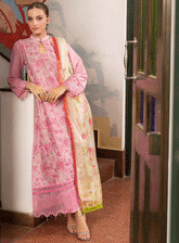 RajBari Embroidered Lawn Unstitched 3 Piece Suit - RB23EL 4B