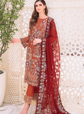 Ramsha Embroidered Chiffon Unstitched 3 Piece Suit - RM23LC 2303