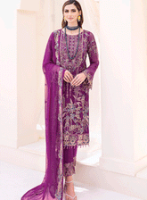 Ramsha Embroidered Chiffon Unstitched 3 Piece Suit - RM23LC 2307