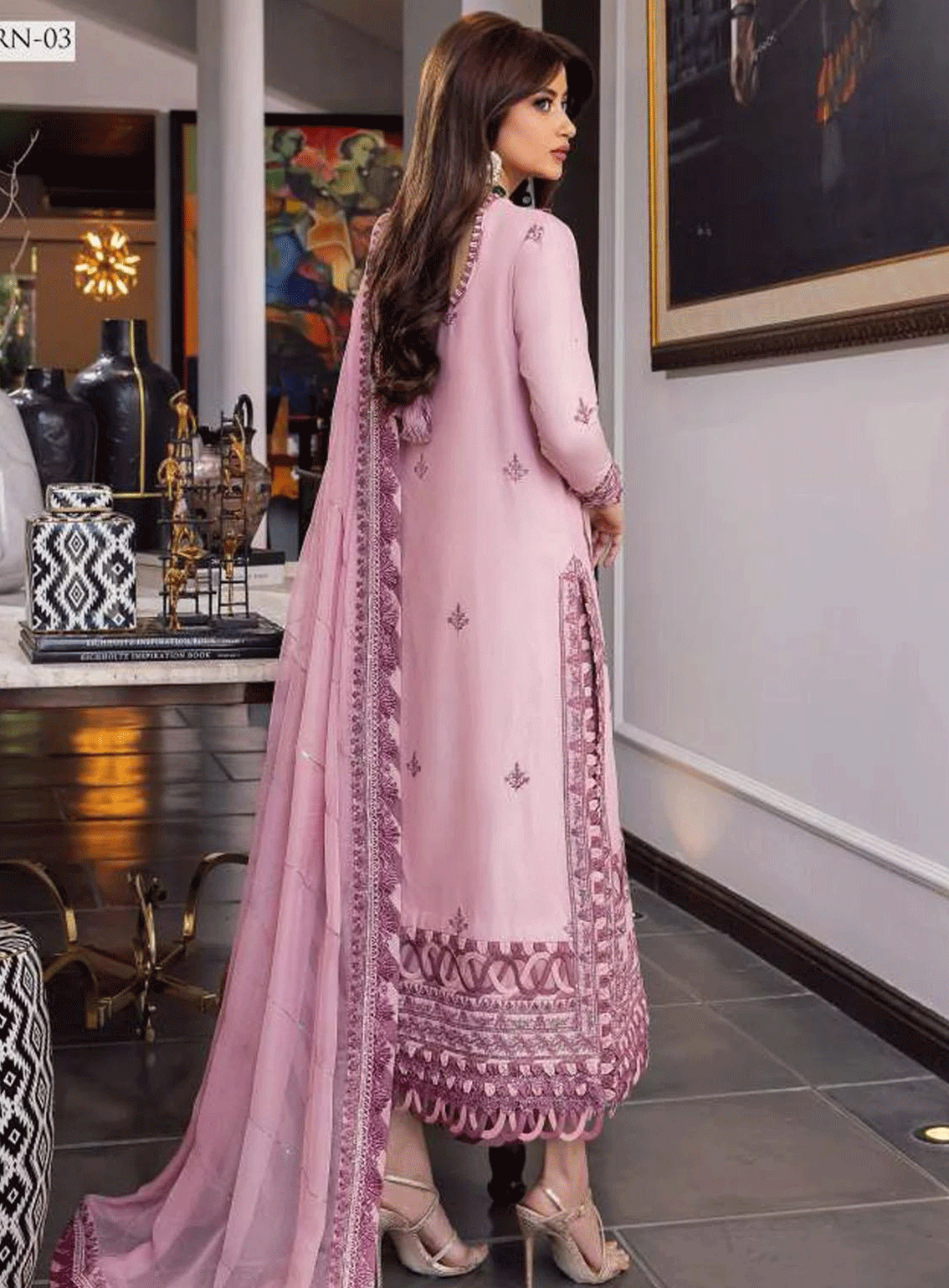 Rang-e-Noor By Asim Jofa Embroidered Paper Cotton Unstitched 3 Piece Suit - AJRN-03 Rang-e-Noor By Asim Jofa Embroidered Paper Cotton Unstitched 3 Piece Suit - AJRN-03
