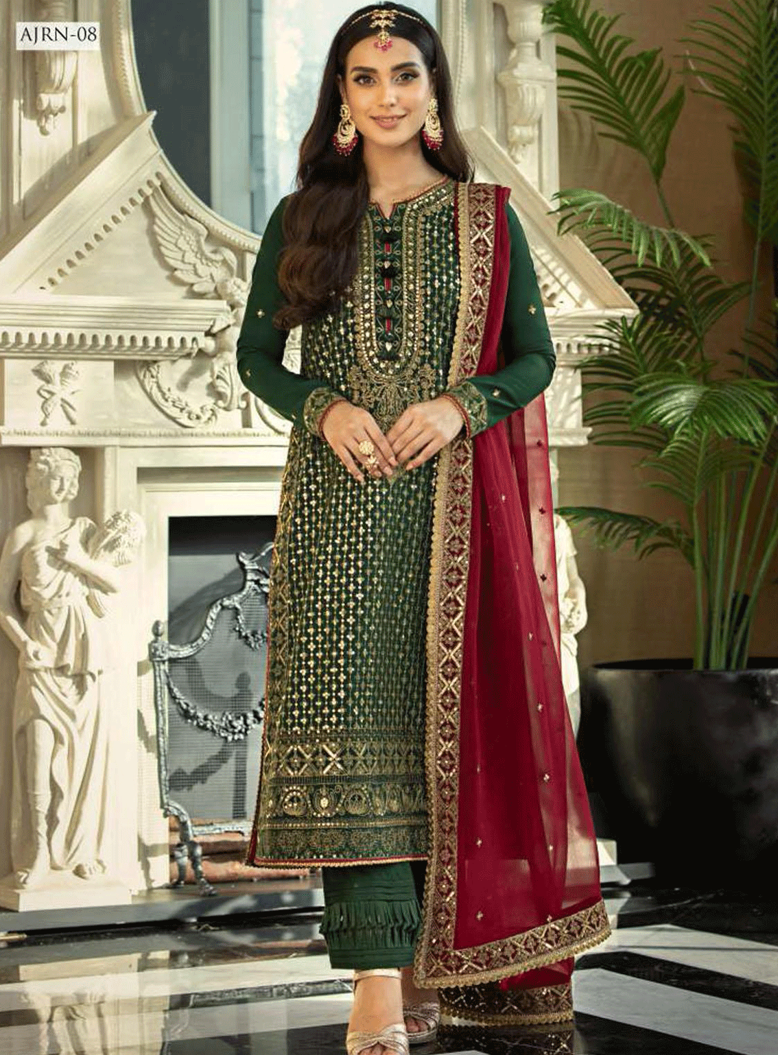 Rang-E-Noor By Asim Jofa Embroidered Lawn Silk Unstitched 3 Piece Suit - AJRN-08 Rang-E-Noor By Asim Jofa Embroidered Lawn Silk Unstitched 3 Piece Suit - AJRN-08