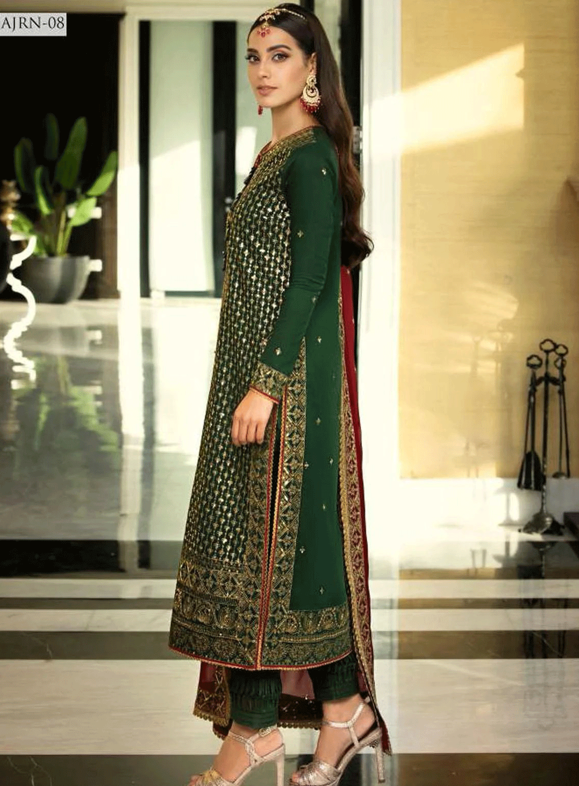 Rang-E-Noor By Asim Jofa Embroidered Lawn Silk Unstitched 3 Piece Suit - AJRN-08 Rang-E-Noor By Asim Jofa Embroidered Lawn Silk Unstitched 3 Piece Suit - AJRN-08