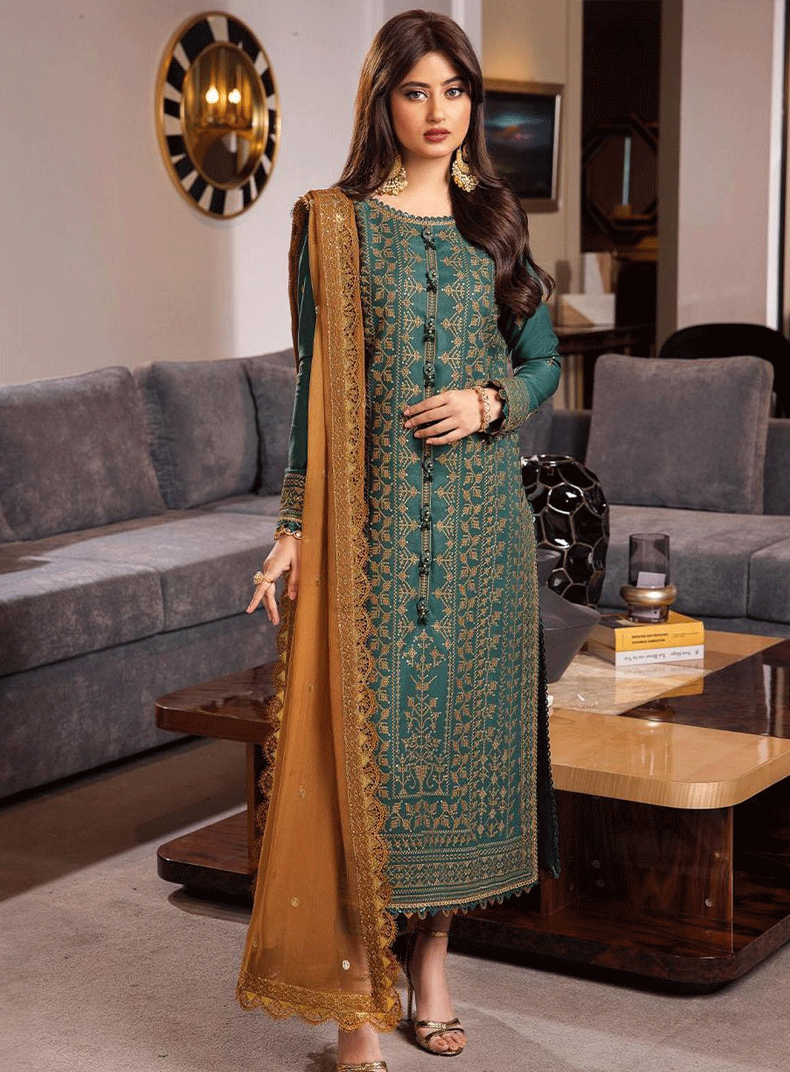 Rang-E-Noor By Asim Jofa Embroidered Lawn Silk Unstitched 3 Piece Suit - AJRN-11 Rang-E-Noor By Asim Jofa Embroidered Lawn Silk Unstitched 3 Piece Suit - AJRN-11