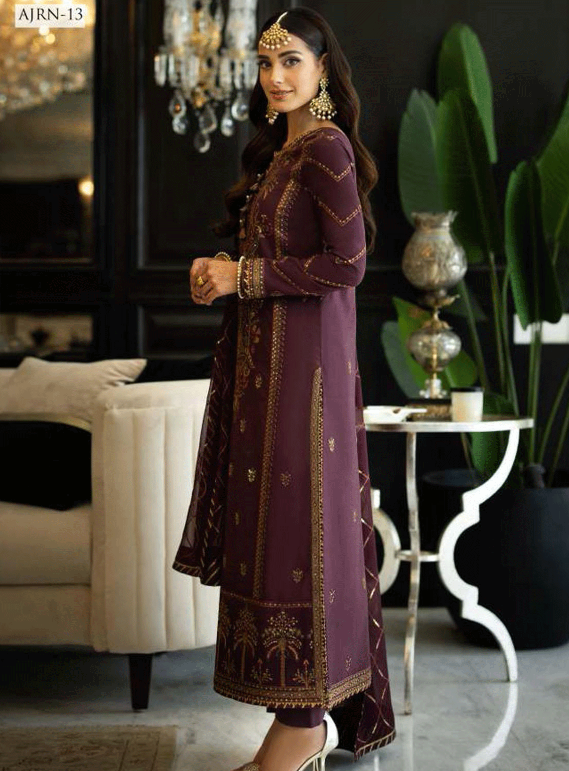 Rang-E-Noor By Asim Jofa Embroidered Lawn Silk Unstitched 3 Piece Suit - AJRN-13 Rang-E-Noor By Asim Jofa Embroidered Lawn Silk Unstitched 3 Piece Suit - AJRN-13