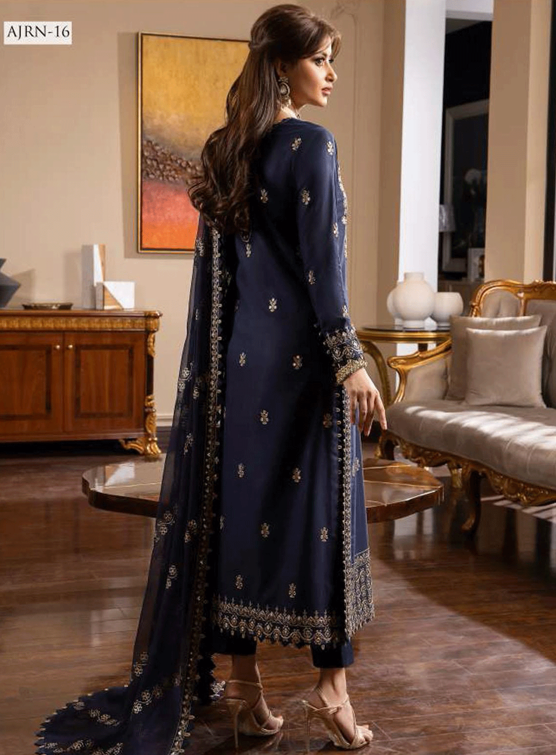 Rang-E-Noor By Asim Jofa Embroidered Lawn Silk Unstitched 3 Piece Suit - AJRN-16 Rang-E-Noor By Asim Jofa Embroidered Lawn Silk Unstitched 3 Piece Suit - AJRN-16