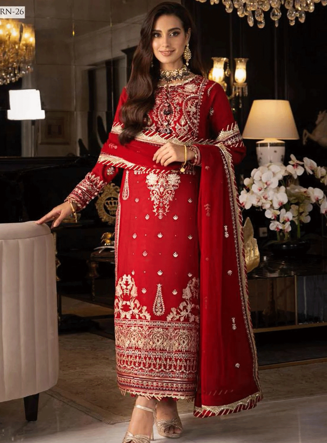 Rang-E-Noor By Asim Jofa Embroidered Lawn Silk Unstitched 3 Piece Suit - AJRN-26 Rang-E-Noor By Asim Jofa Embroidered Lawn Silk Unstitched 3 Piece Suit - AJRN-26