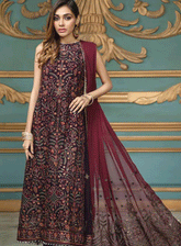 Rangrez By Zarif Embroidered Chiffon Unstitched 3 Piece Suit - ZR-08 CYRAH