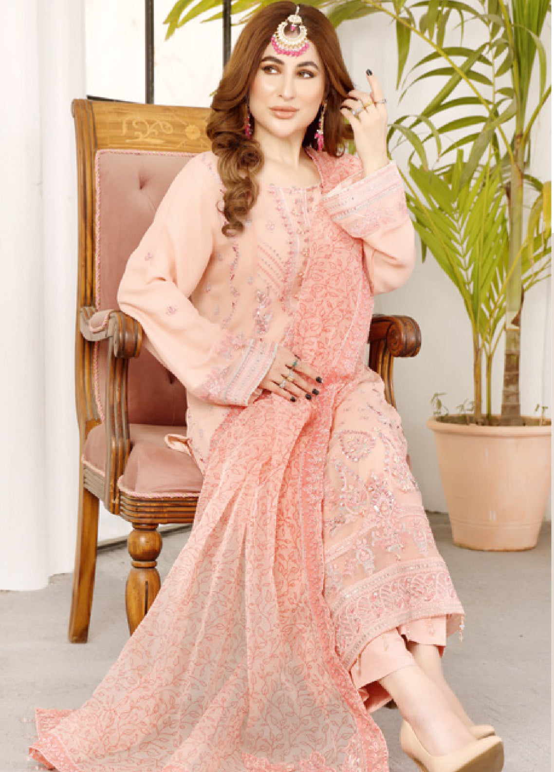 Ranjhana by Schick Luxury Embroidered Chiffon 3 Piece Semi Stitch Suit SDH24RC-02 Ranjhana by Schick Luxury Embroidered Chiffon 3 Piece Semi Stitch Suit SDH24RC-02