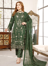 Ranjhana by Schick Luxury Embroidered Chiffon 3 Piece Semi Stitch Suit SDH24RC-03