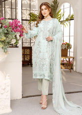 Ranjhana by Schick Luxury Embroidered Chiffon 3 Piece Semi Stitch Suit SDH24RC-05