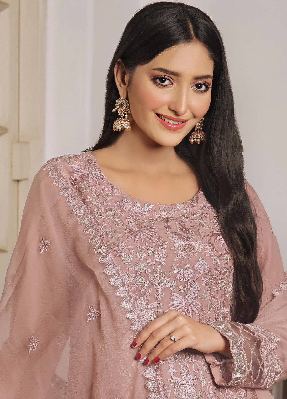 Rashq By Justuju Embroidered Chiffon Stitched 3 Piece Suit - JU24RQ 04 Rashq By Justuju Embroidered Chiffon Stitched 3 Piece Suit - JU24RQ 04