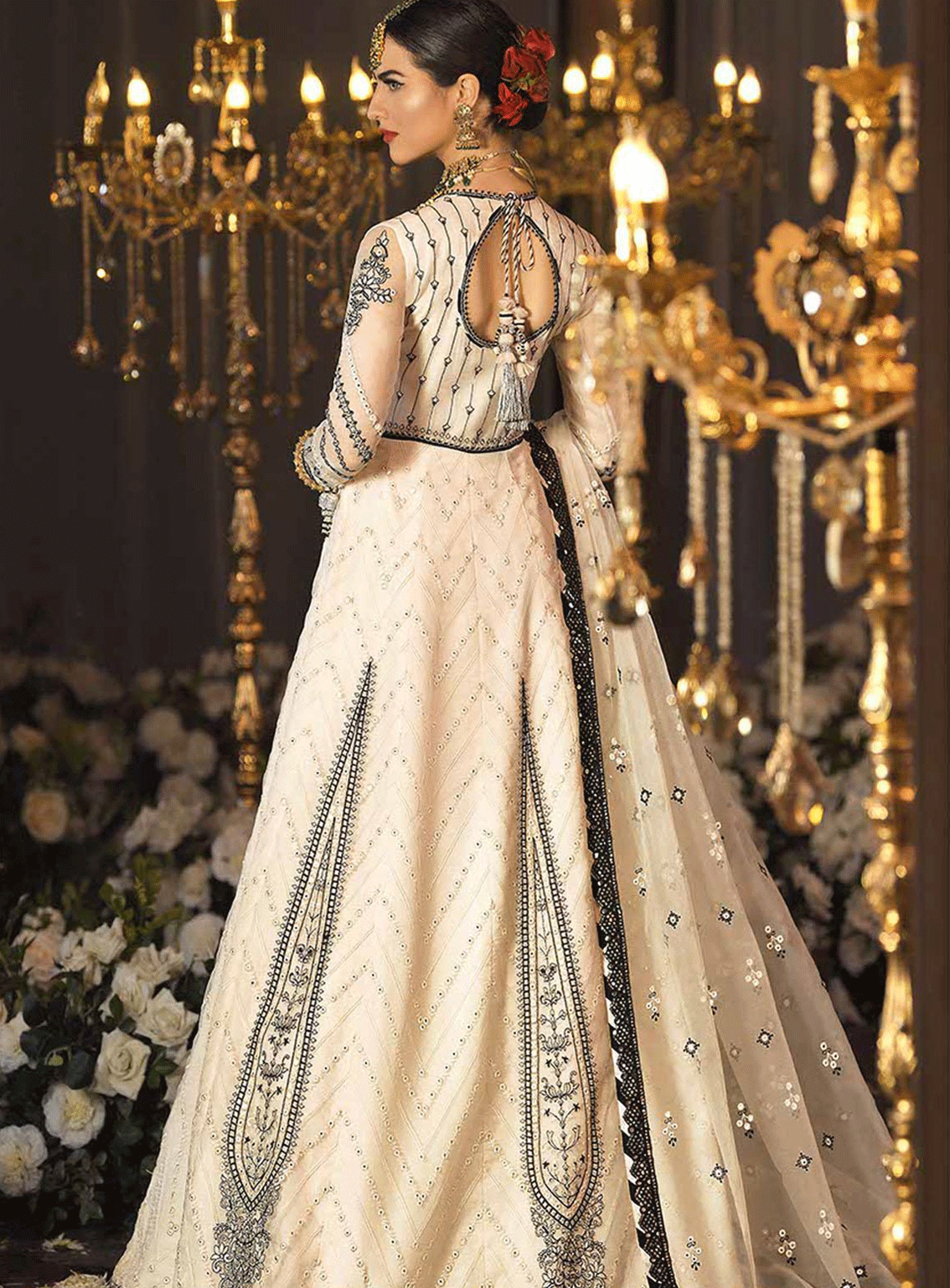 Rasm By Asim Jofa Embroidered Organza Unstitched 3 Piece Suit - AJ22RW AJR06 Rasm By Asim Jofa Embroidered Organza Unstitched 3 Piece Suit - AJ22RW AJR06