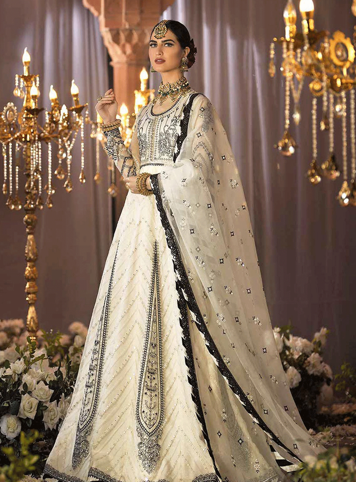 Rasm By Asim Jofa Embroidered Organza Unstitched 3 Piece Suit - AJ22RW AJR06 Rasm By Asim Jofa Embroidered Organza Unstitched 3 Piece Suit - AJ22RW AJR06