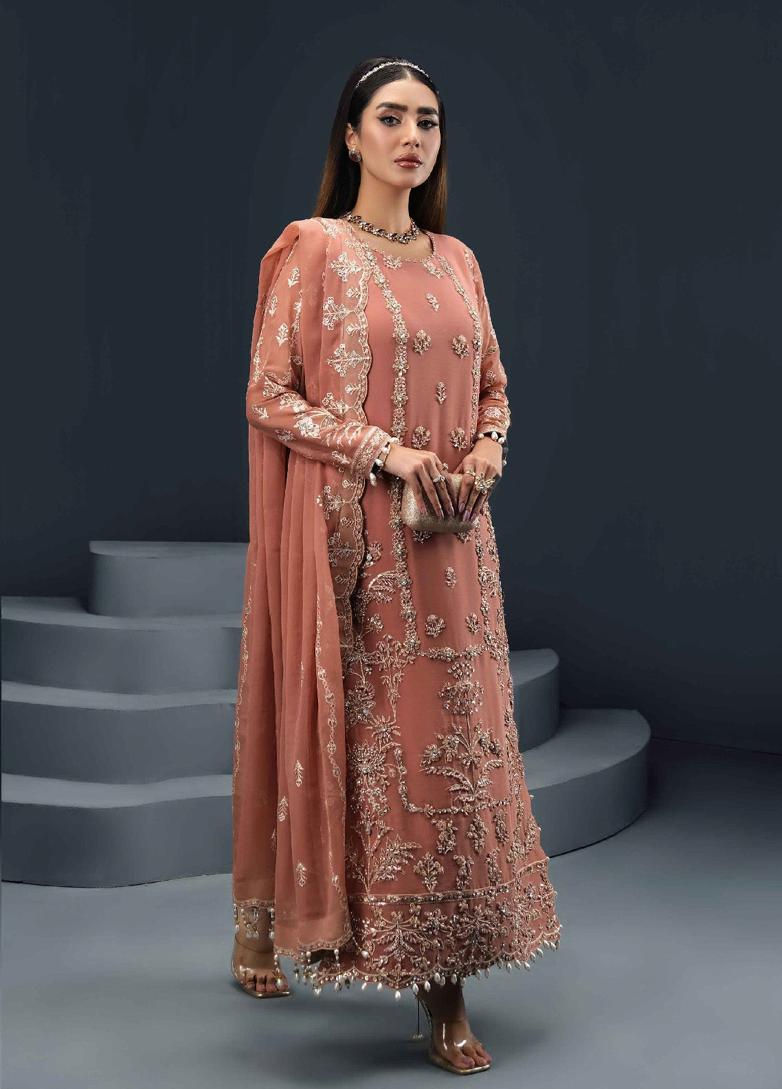 Reena By Alizeh Fashion Embroidered Chiffon 3 Piece Unstitched Suits - AFB24R D-04 ISLA Reena By Alizeh Fashion Embroidered Chiffon 3 Piece Unstitched Suits - AFB24R D-04 ISLA