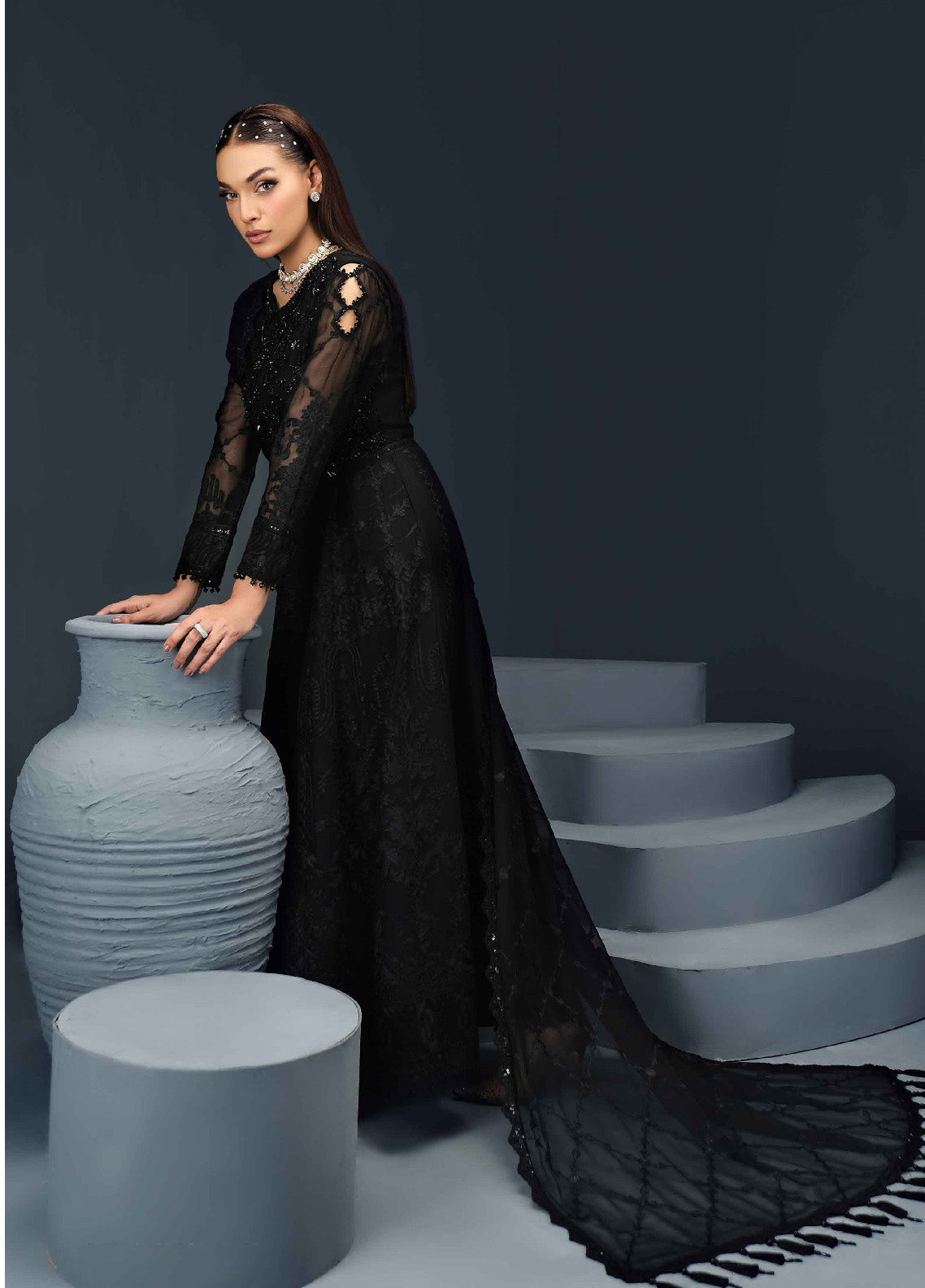 Reena By Alizeh Fashion Embroidered Chiffon 3 Piece Unstitched Suits - AFB24R D-05 ZOHREH Reena By Alizeh Fashion Embroidered Chiffon 3 Piece Unstitched Suits - AFB24R D-05 ZOHREH