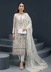 Reena By Alizeh Fashion Embroidered Chiffon 3 Piece Unstitched Suits - AFB24R D-08 ROHA