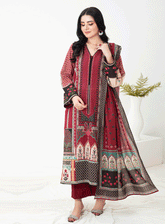 Regalia By Gul Ahmed Printed Khaddar Unstitched 3 Piece Suit - GA23RW WRF32001