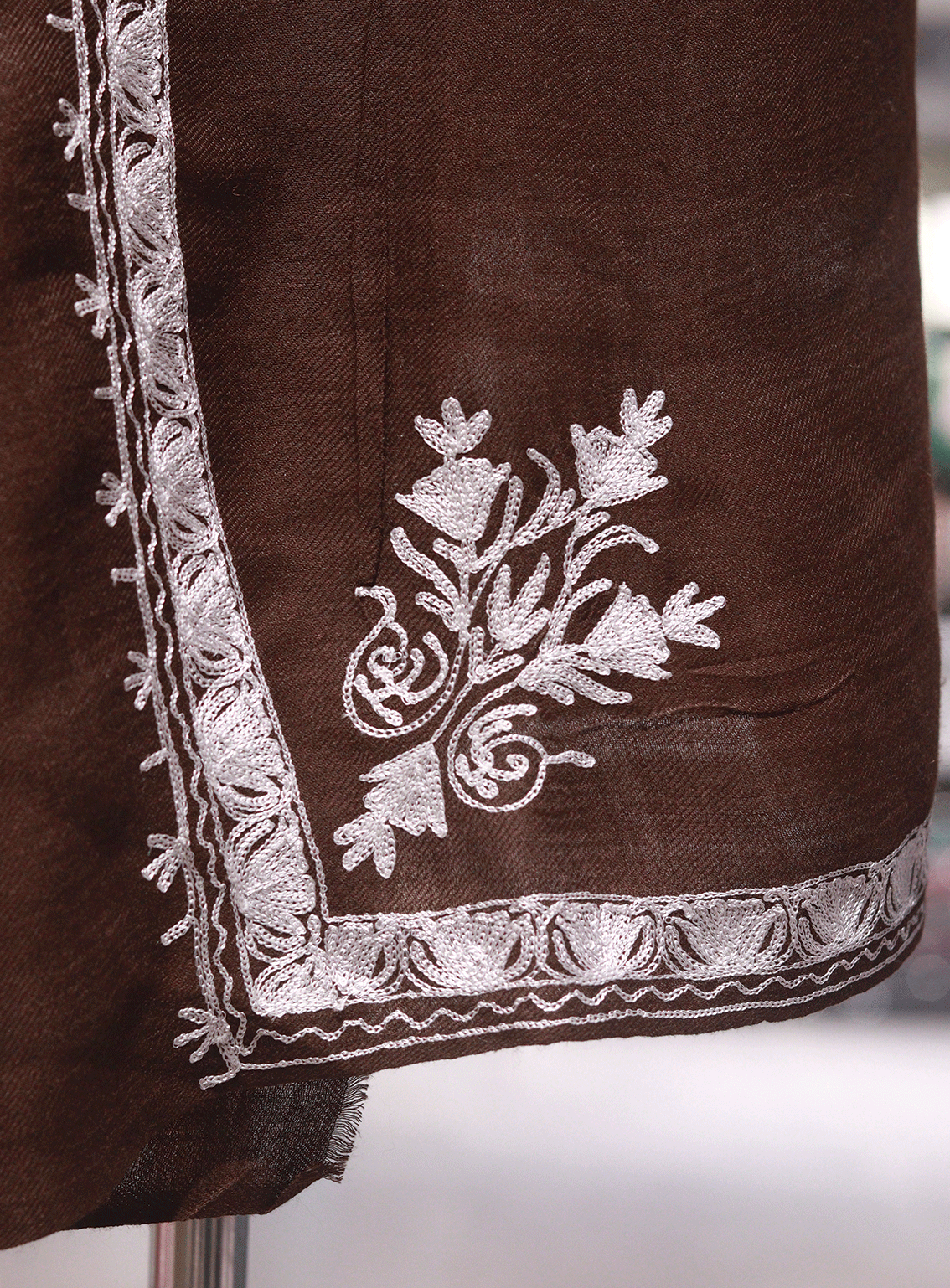 Royal Fashion Embroidered Woolen Shawl - RF23SH A6AN058-1 Royal Fashion Embroidered Woolen Shawl - RF23SH A6AN058-1