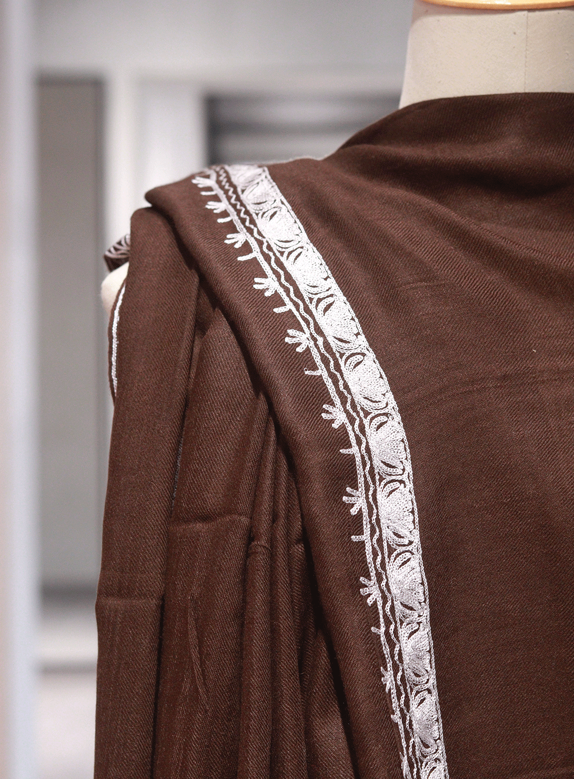Royal Fashion Embroidered Woolen Shawl - RF23SH A6AN058-1 Royal Fashion Embroidered Woolen Shawl - RF23SH A6AN058-1