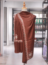 Royal Fashion Embroidered Woolen Shawl - RF23SH A6AN058-3