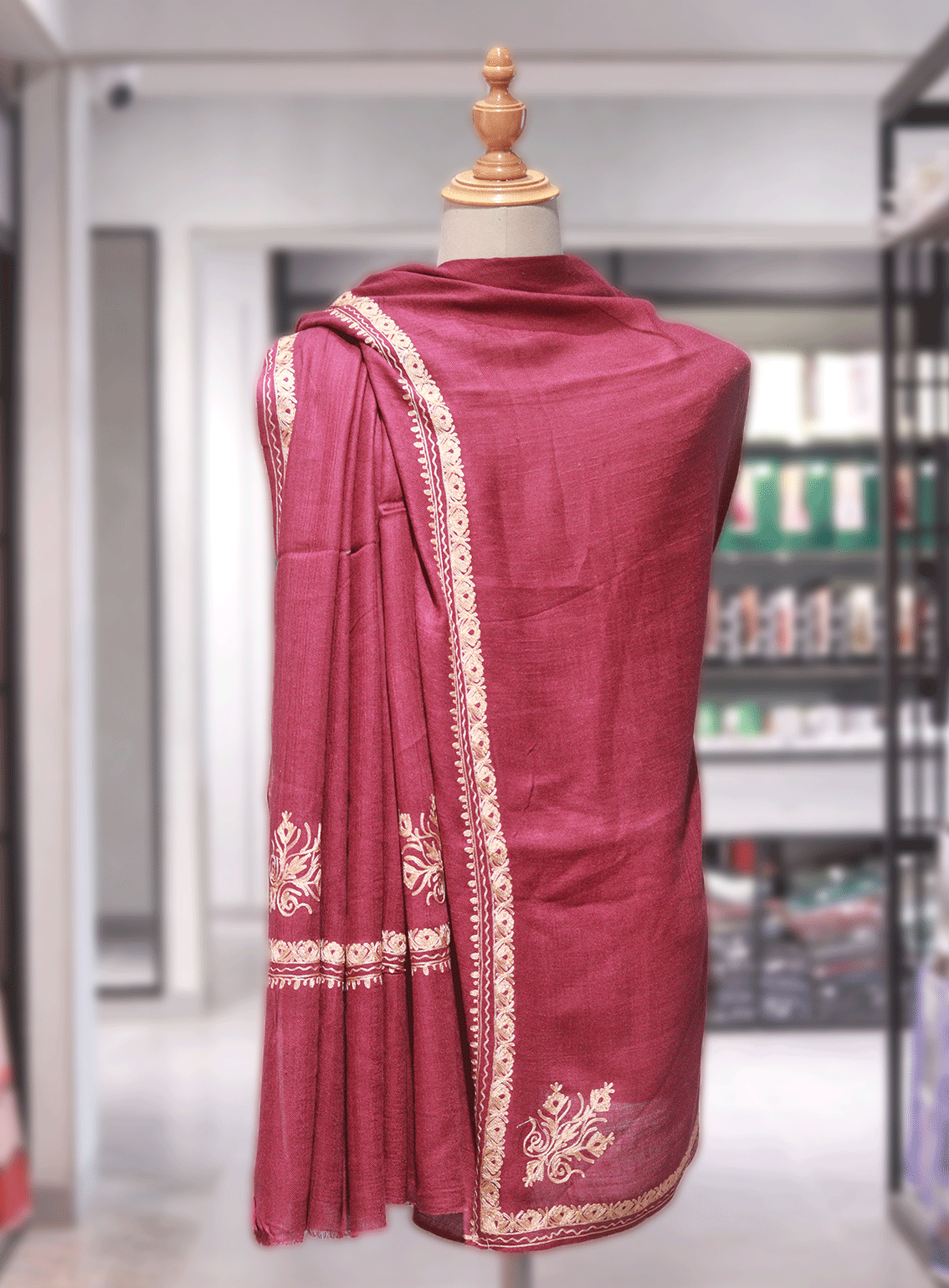 Royal Fashion Embroidered Woolen Shawl - RF23SH A6AN058-5 Royal Fashion Embroidered Woolen Shawl - RF23SH A6AN058-5