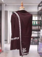 Royal Fashion Embroidered Woolen Shawl - RF23SH A6AN058