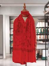 Royal Fashion Embroidered Woolen Shawl - RF23SH A6JS004