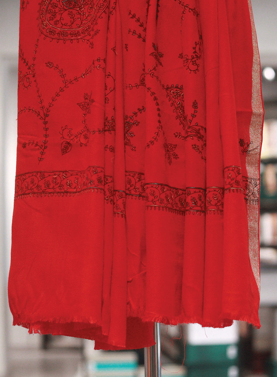Royal Fashion Embroidered Woolen Shawl - RF23SH A6JS004 Royal Fashion Embroidered Woolen Shawl - RF23SH A6JS004