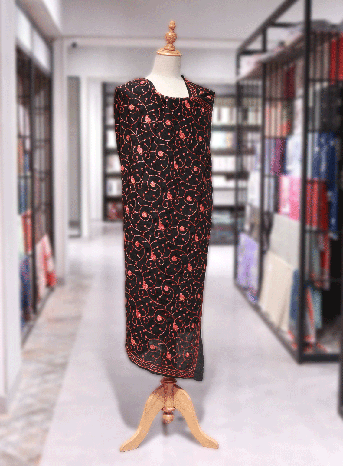 Royal Fashion Embroidered Woolen Shawl - RF23SH W620-J04 Royal Fashion Embroidered Woolen Shawl - RF23SH W620-J04