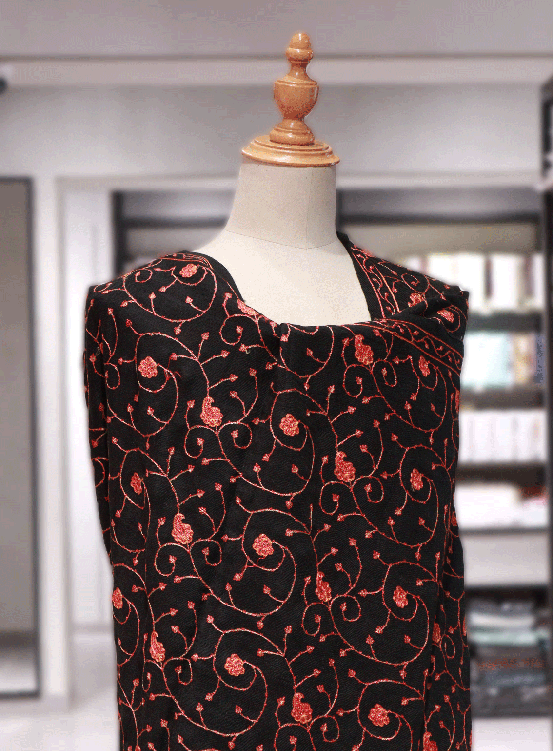 Royal Fashion Embroidered Woolen Shawl - RF23SH W620-J04 Royal Fashion Embroidered Woolen Shawl - RF23SH W620-J04