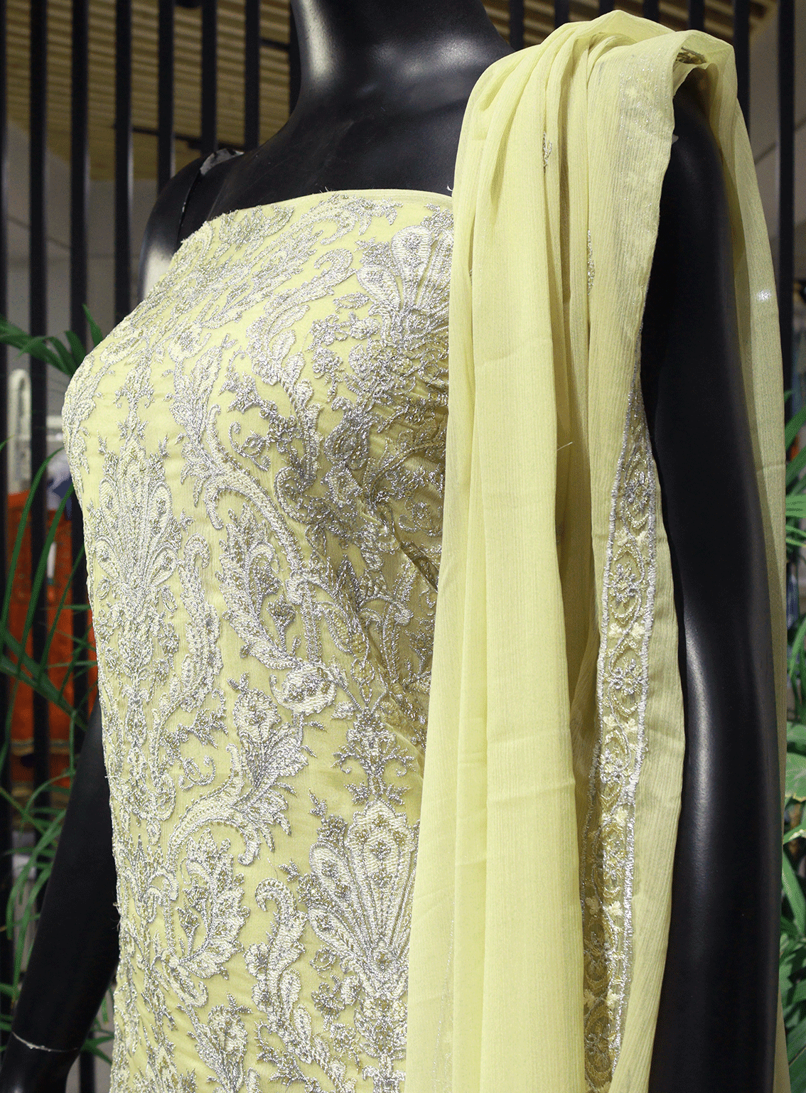 Royal Fashions Embroidered Chiffon Unstitched 2 Piece Suit - ET2272 Lemon Royal Fashions Embroidered Chiffon Unstitched 2 Piece Suit - ET2272 Lemon
