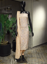 Royal Fashions Embroidered Chiffon Unstitched 2 Piece Suit - ET2272 Pink