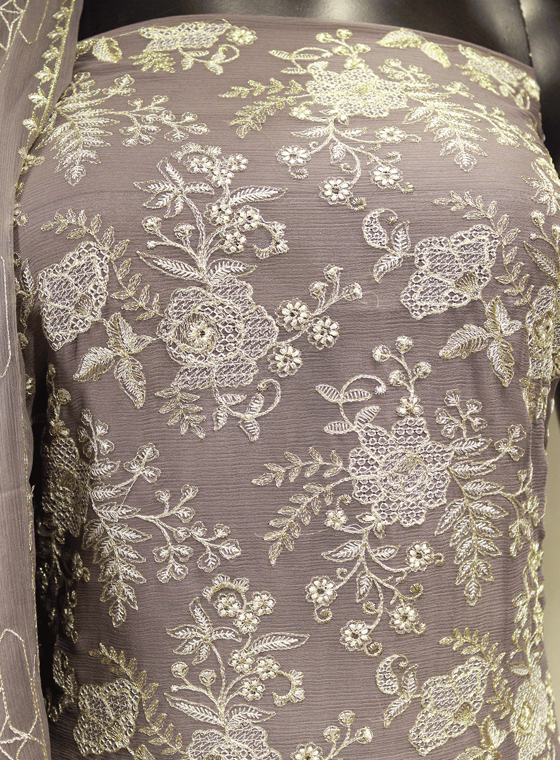 Royal Fashions Embroidered Chiffon Unstitched 2 Piece Suit - ET2514 Grey Royal Fashions Embroidered Chiffon Unstitched 2 Piece Suit - ET2514 Grey